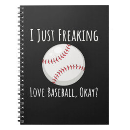 Roliga Baseball Entusiast Gåvor Älskare Humor Spor Anteckningsbok