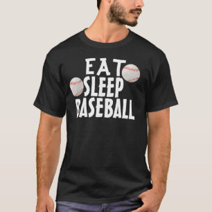 Roliga baseballT-tröja, äter sömn T-shirt