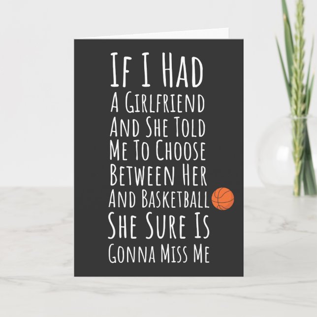 Roliga basketbollskort för honom tonårspojkar män  kort (Framsida)