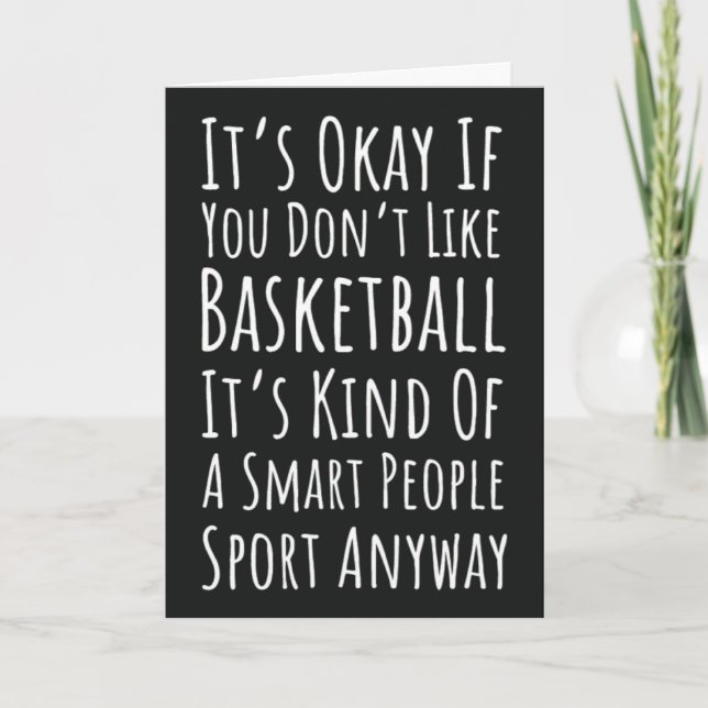 Roliga basketbollskort sportlag spelare fan kort (Framsida)