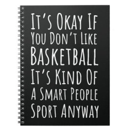 Roliga Basketpresenter Humor Spelare Sportfantast Anteckningsbok