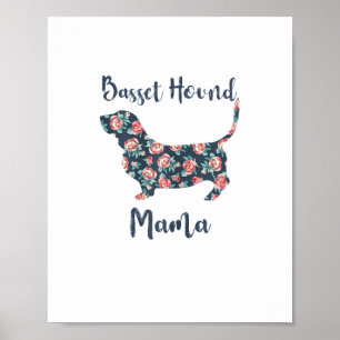 Roliga Basset Hound-presenter Basset Hound-mamma T Poster