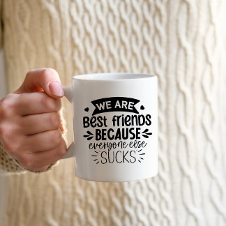 Roliga bästa vänner kaffemugg