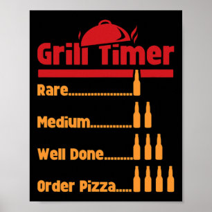 Roliga Bbq Ölflaskor Grill Timer För Ckyard Rbec Poster