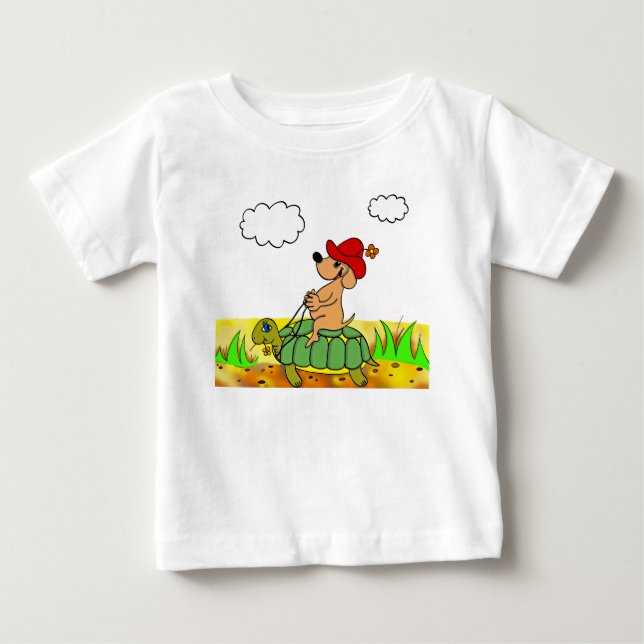 roliga bebis t-skjorta "hund ", tee (Framsida)