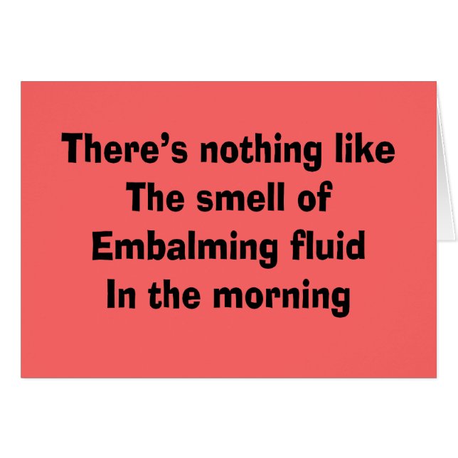 Roliga begravningsentreprenörgåvor hälsningskort (Framsidan Horizontal)