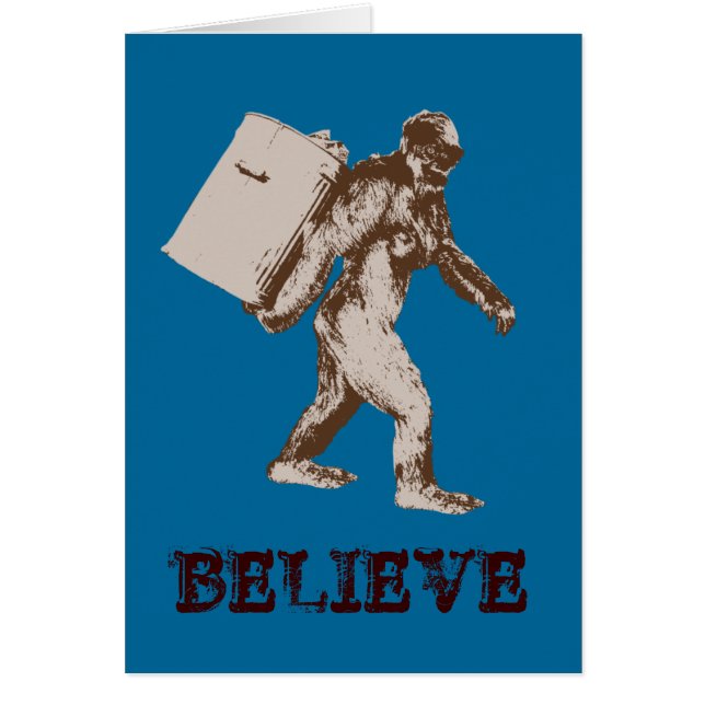 Roliga Bigfoot Hälsningskort (Framsidan)