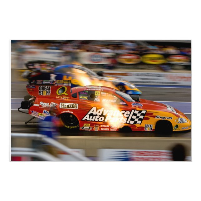 Roliga Bilar Dragracing Fototryck (Framsidan)