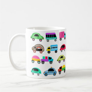 Roliga bilar kaffemugg