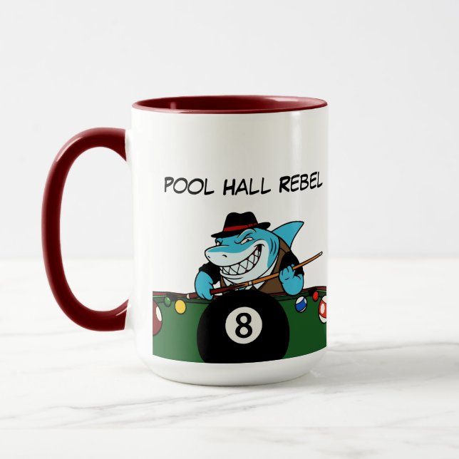Roliga Biljard Pool Rebell Jättekaffemuggar Mugg (Vänster)