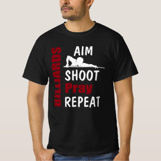 Roliga Biljard Pool Skytte Sikta T Shirt