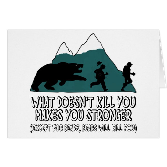 Roliga björnar hälsningskort (Framsidan Horizontal)