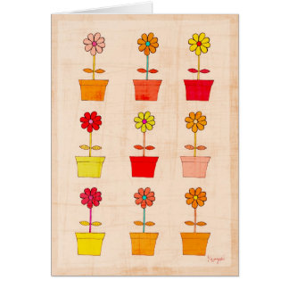 Roliga blommor hälsningskort