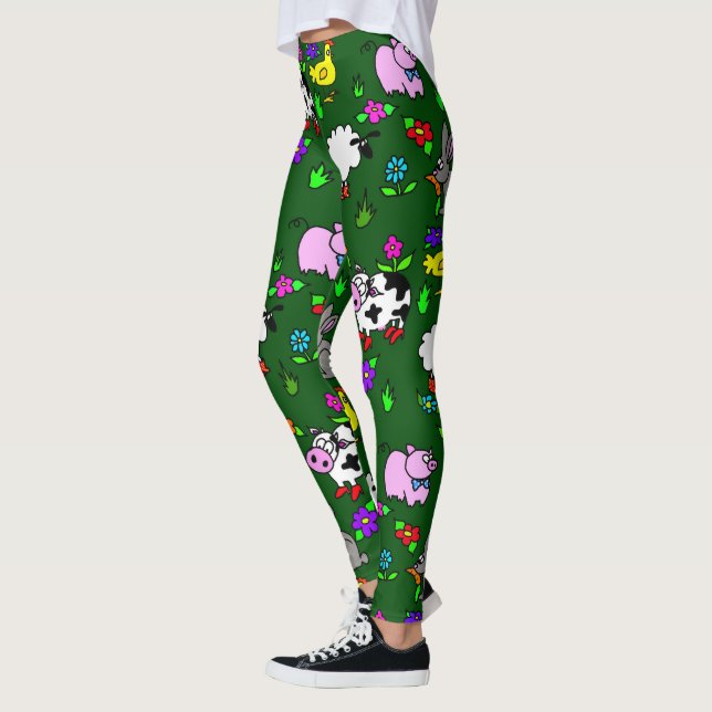 Roliga Bondgårdsdjurs Leggings (Vänster)