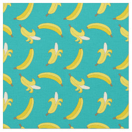 Roliga borta bananer illustrerat mönster tyg