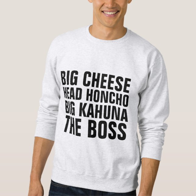Roliga BOSS BIG KAHUNA T-shirts Tees Lång Ärmad Tröja (Framsida)