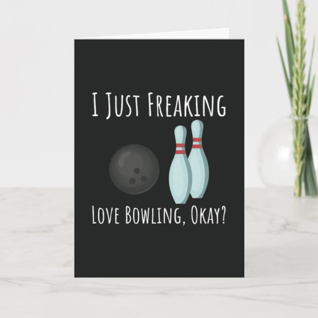 Roliga Bowling Älskare Kort Bowler Sport Humor (Framsida)