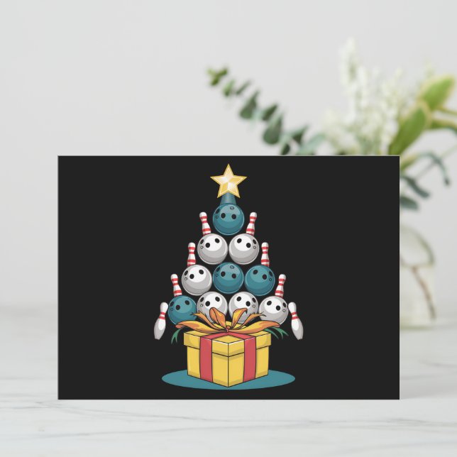 Roliga Bowlings Julgransljus Julklappar  Julkort (Stående Fram)
