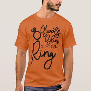 Roliga Brudtärna Brud Möhippa Stövlar Bling T Shirt