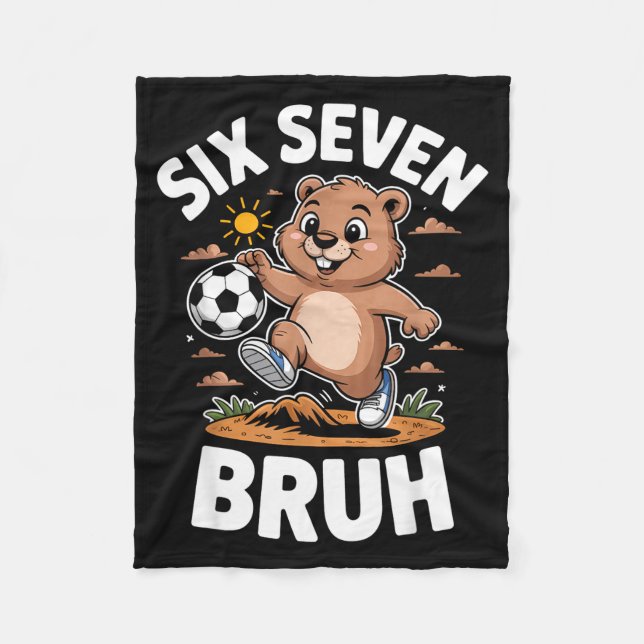 Roliga Bruh Fotbolls Groundhog Day 67 Meme Pyjamas Fleecefilt (Framsidan)