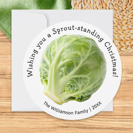 Roliga Bryssel 'Kålrot-ståendes' Julhumor Julkort