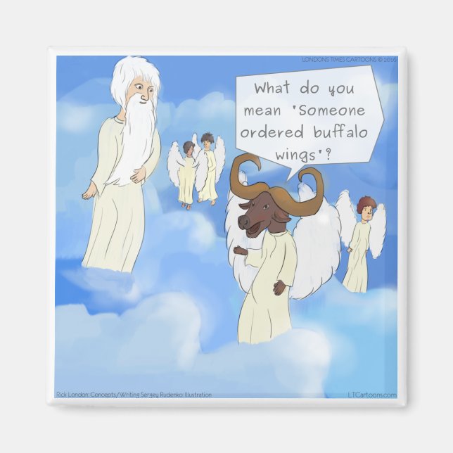 Roliga Buffalo Wings i himlen present Magnet (Framsidan)