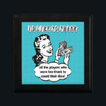 Roliga Bunco - ID-något liknande som ska tackas Smyckeskrin<br><div class="desc">Tillfoga några humor och braskratt till din Bunco händelse.  Jag skulle något liknande för att tacka alla spelare som var till berusat som räknar deras tärning.  Vintagestilkvinnor grinar stundallt innehav av henne Bunco pengarar.  Underbart som en Bunco pris eller gåva.</div>
