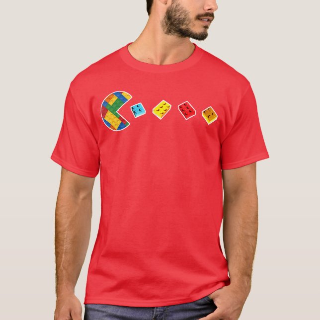 Roliga byggblock Spelare Master Builder Brick L T Shirt (Framsida)