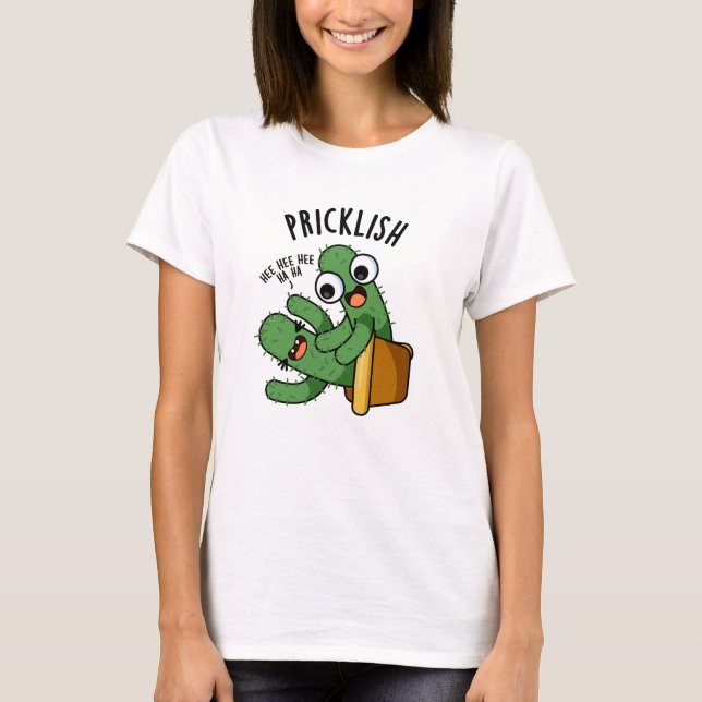 Roliga Cactus Puns med Taggar  T Shirt (Framsida)