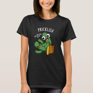 Roliga Cactus Puns Mörk Bakgrund T Shirt