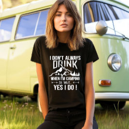 Roliga camping- och drickssagor t shirt