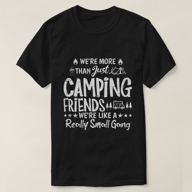 Roliga Campingvänner Liten Gang Present T Shirt (Design framsida)