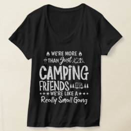 Roliga Campingvänner Liten Liga Dam V-ringad T Shirt