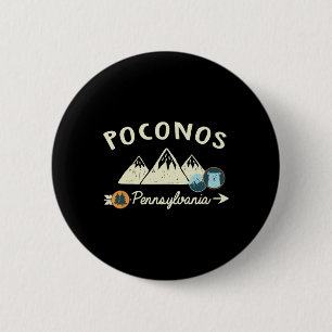 Roliga Cartoon Berg Vandring Plåster Poconos Penn Knapp