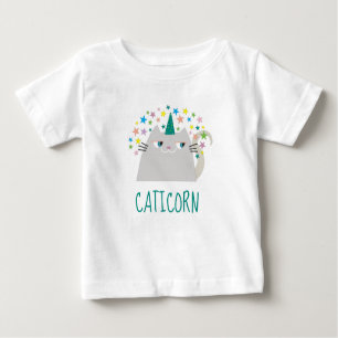 Roliga Caticorn för kattvitUnicorn färgrika Tee