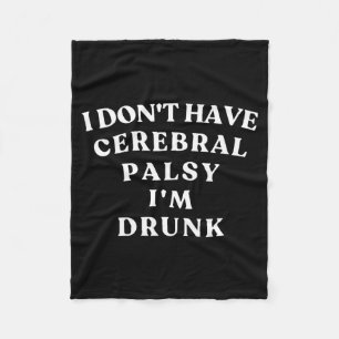 Roliga Cerebral pares-citat Meme Humoristisk Tee R Fleecefilt