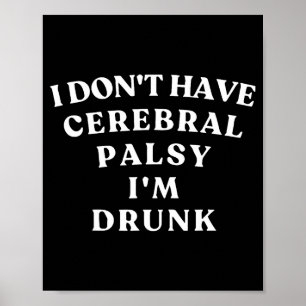 Roliga Cerebral Pares Citat Meme Humoristisk Tee R Poster