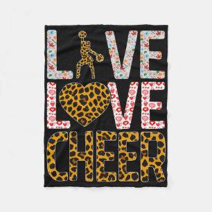 Roliga Cheerleadingflickor Leopard Cheetah Print K Fleecefilt