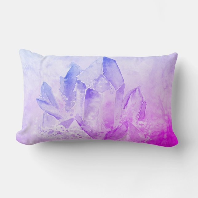 Roliga Cheery Amethyst Vibekristaller för *~* Lumbarkudde (Framsida)