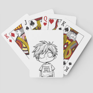 Roliga Chibi Anime Pojke Klassiska Spelkort