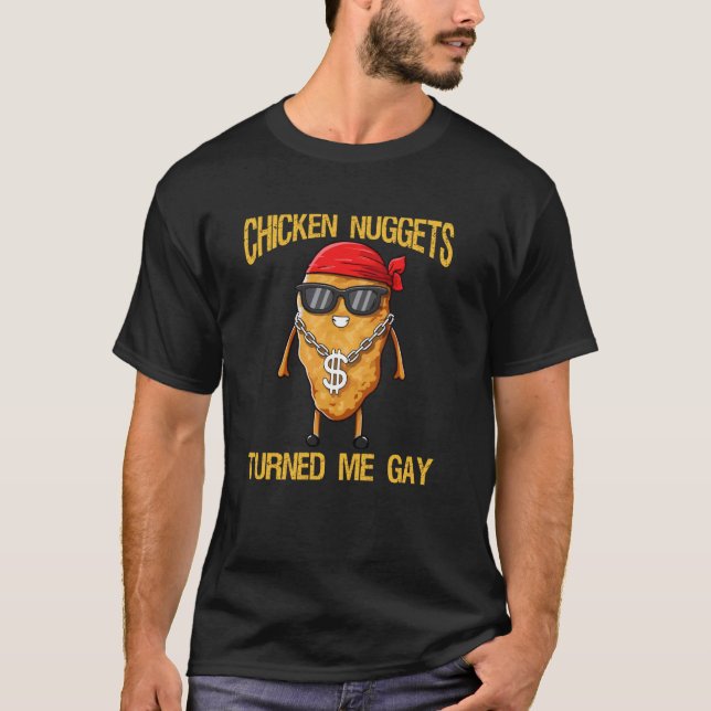 Roliga Chicken Nuggets Humor T Shirt (Framsida)