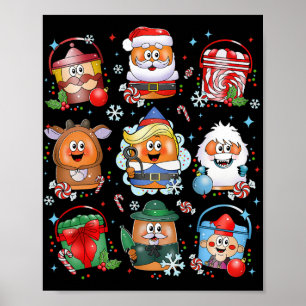 Roliga Chicken Nuggets Tomte Ren Jul Poster