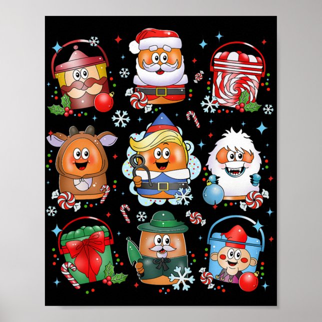 Roliga Chicken Nuggets Tomte Ren Jul Poster (Framsidan)