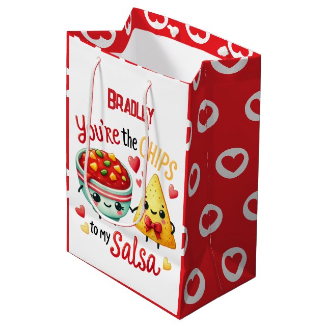 Roliga Chips till min Salsa Alla hjärtans dag Lägg (Framsidan Vinklad)
