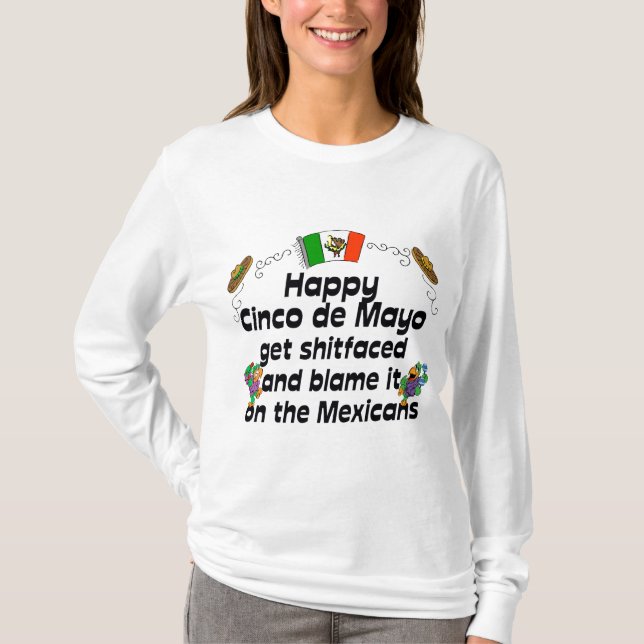 Roliga Cinco de Mayo damer Tröja (Framsida)