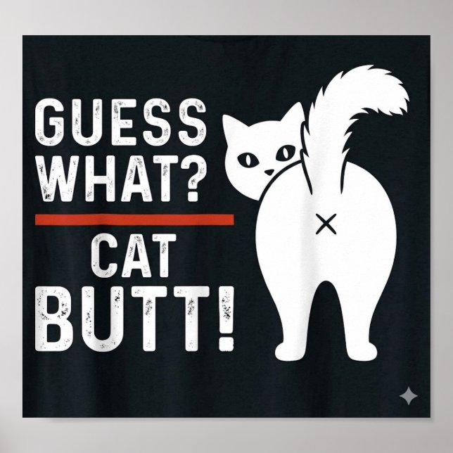 roliga citat: Gissa vad? Katt BOCK Poster (Framsidan)