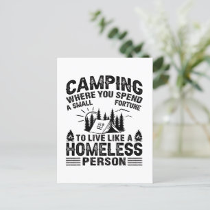 Roliga citat om camping vykort
