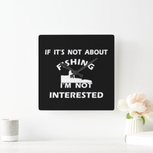 roliga citat om fiske fyrkantig klocka