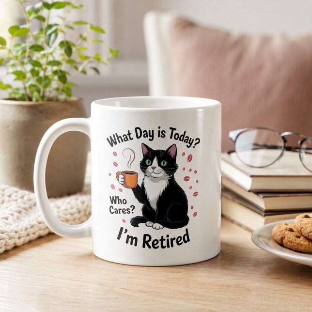 Roliga citat om kattpensionering Pensionerad katt- Kaffemugg (Funny Cat Retirement Quotes Retired Cat Day Coffee Mug
)