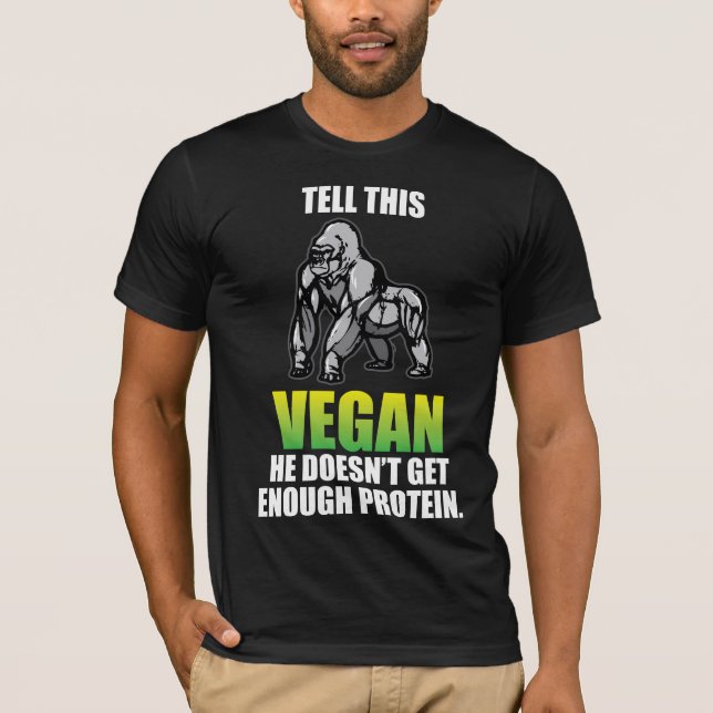 Roliga citationstecken för gorillalivsstilVegan T Shirt (Framsida)